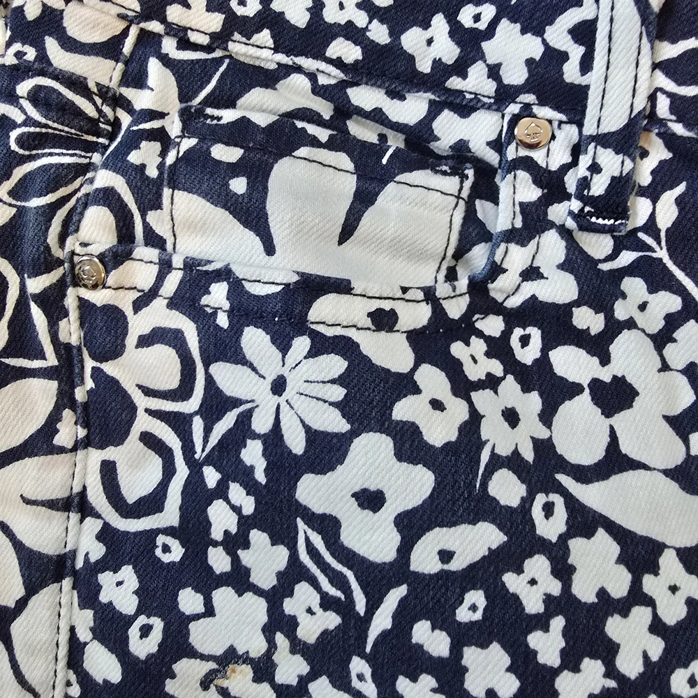 Kate Spade Navy and White Floral Jeans - Picture 3 of 9